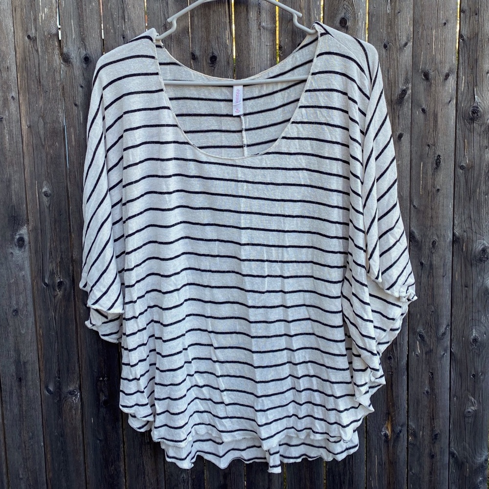 Xhilaration Striped Poncho Top